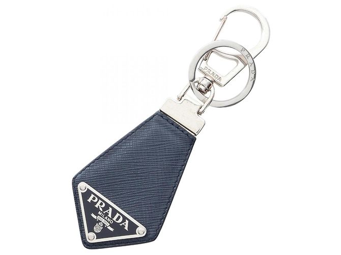 Saffiano Prada Navy Keyring Accessory Navy blue