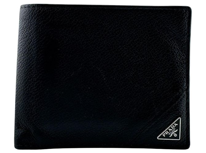 Prada Saffiano Leather Bi-fold Wallet Black