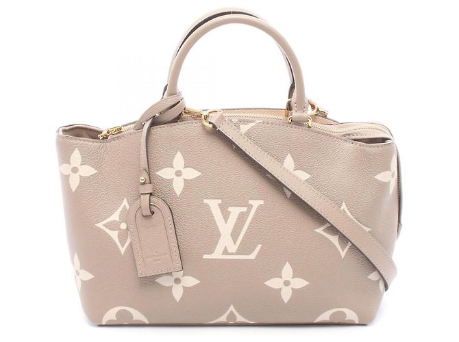 Louis Vuitton Petit Palais PM 2-Way Handtasche Beige Grau