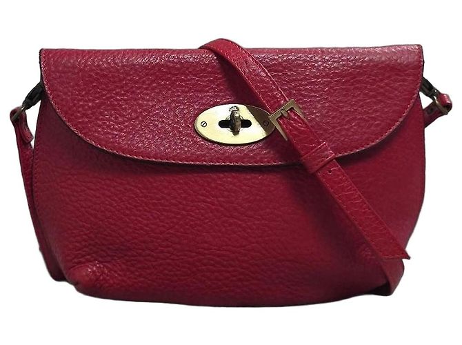 Magnífica Bolsa de Ombro Mulberry Vermelho