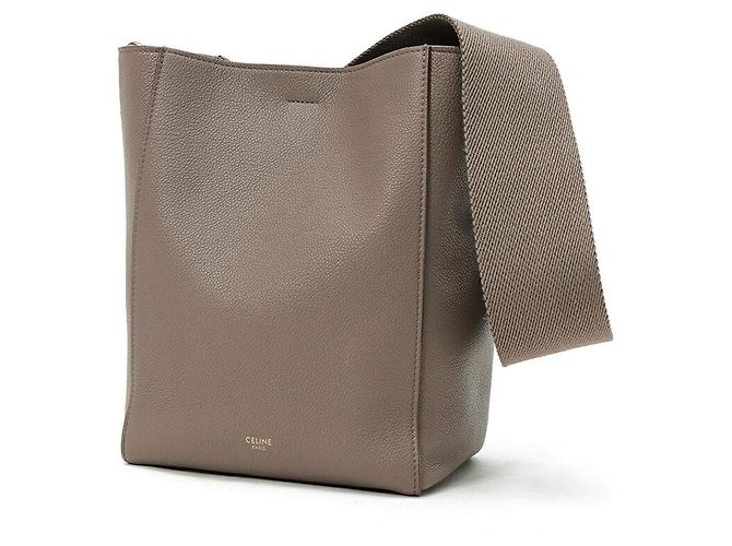 Céline Bolsa de Ombro Celine Sangle Bucket Small Cinza