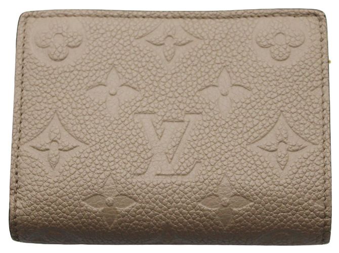 Portafoglio Louis Vuitton Bi-fold Monogram Empreinte Nero Beige