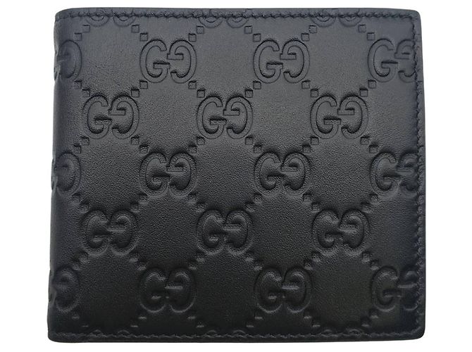 Gucci Bi-Fold Ledergeldbörse in Schwarz