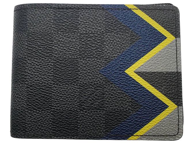Slender Cartera bi-fold para hombre Louis Vuitton Negro