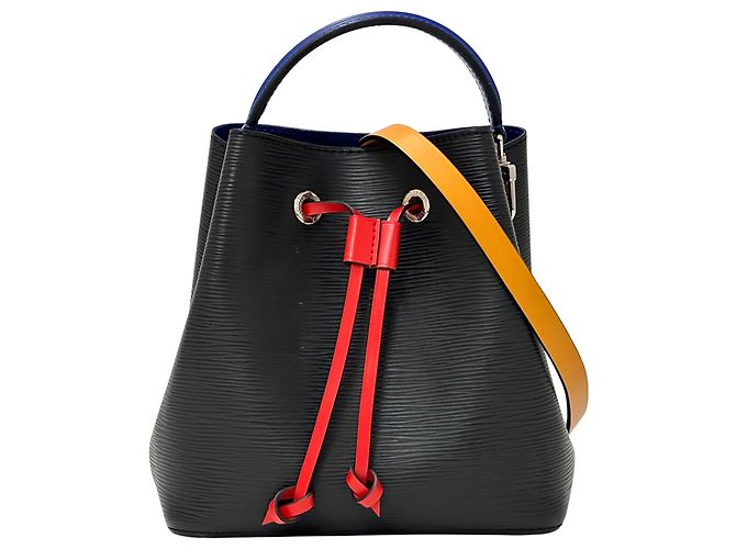 Borsa a mano Louis Vuitton in pelle Epi Nero Rosso Blu Giallo