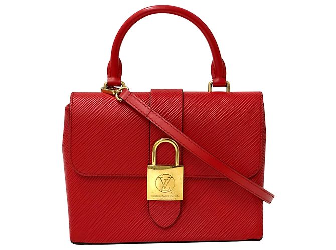 Bolsa de mão Louis Vuitton em couro Epi Vermelho