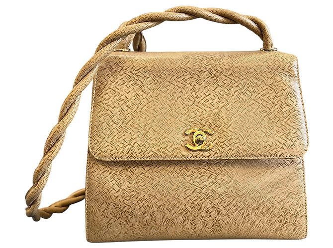 1997 Chanel CC Caviar Twisted Strap Shoulder Bag