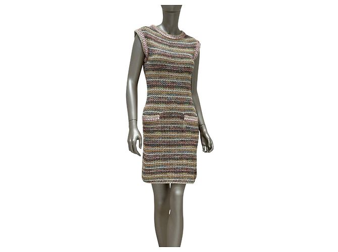 CHANEL 17C Cuba Collection Strickkleid Multicolor Sz.34 gebraucht
