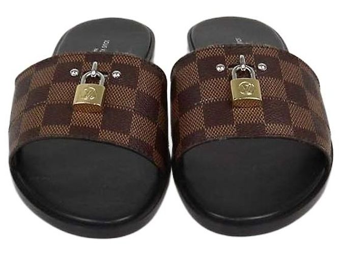 Louis Vuitton Damier Ebene Canvas Lock It Flat Castaño