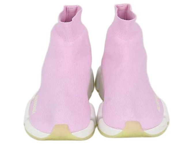 Balenciaga Pink Knit Speed Trainer Sneaker