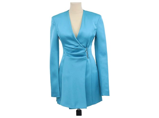 The Attico Capri Blue Jacqueline Mini-Kleid aus Polyester Blau