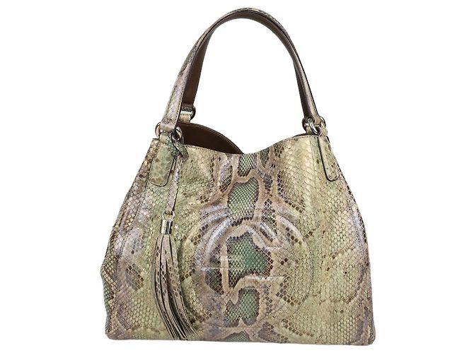 Gucci Multicolor Python Dubai Edition Soho Tote Multiple colors