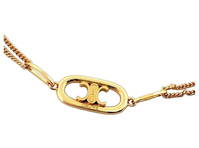 Céline Collana a doppia catena Celine Triomphe D'oro
