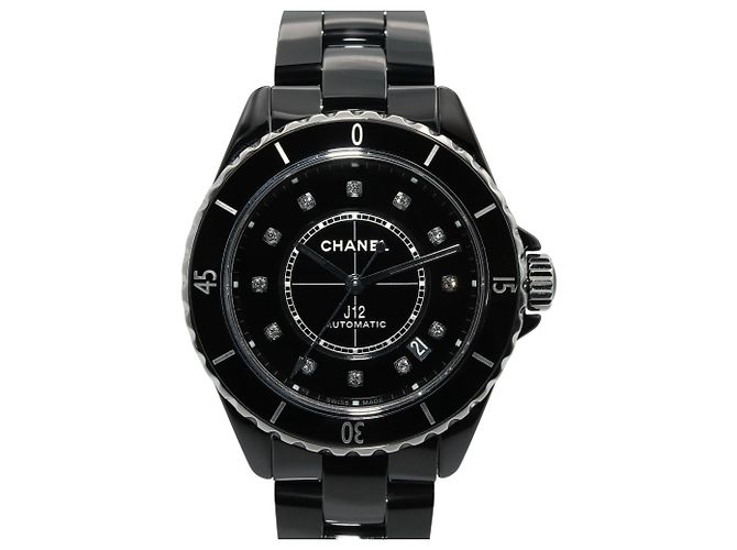 Chanel J12 12-Diamond Black Ceramic Watch - Model H5702