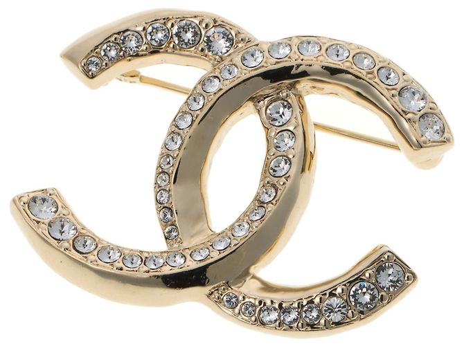 Chanel Coco Mark Brosche aus goldfarbenem Metall Golden