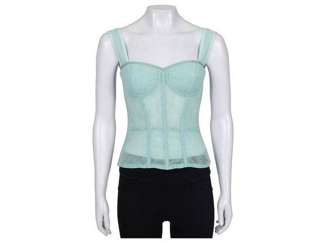 Top Corset em Mesh Verde Dolce & Gabbana - IT 42 / M Seminovos