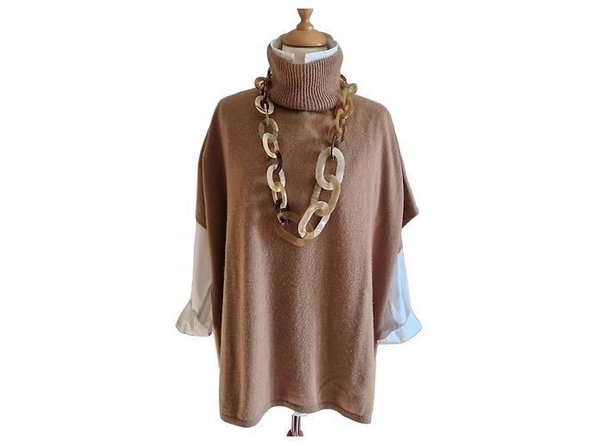 Weekend Max Mara Kaschmir Poncho Braun Beige