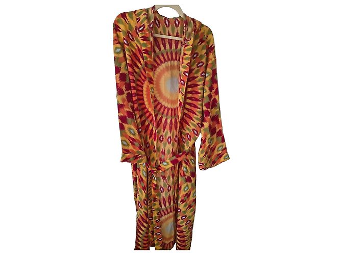 Kimono Valentino Multicolore Rosso Verde Arancione Giallo