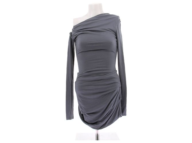 Autre Marque Elemental Manahou Twist Mini Kleid Grau