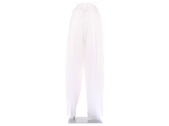 Dolce & Gabbana Weiße Leinenhose