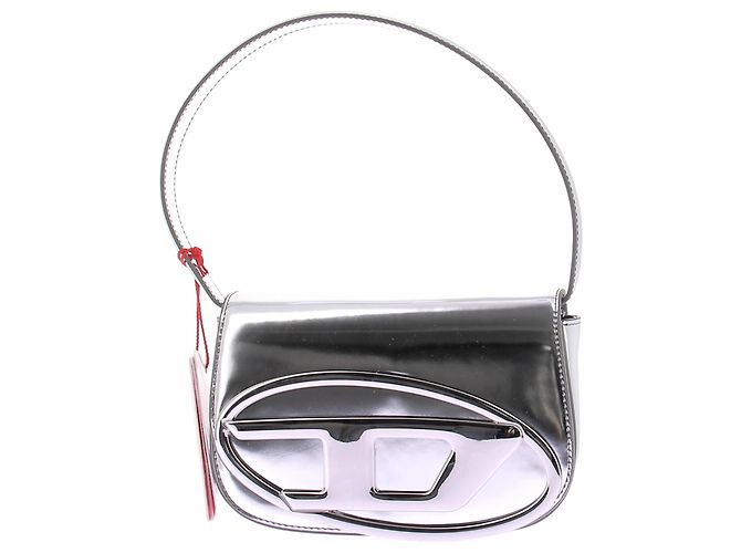 Diesel Bolsa de ombro 1DR prateada Prata