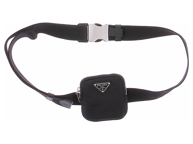 Prada Mini mala cinto preta Preto