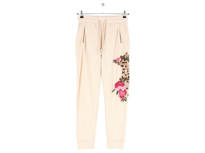 Pantalones de jogging Blumarine de algodón beige