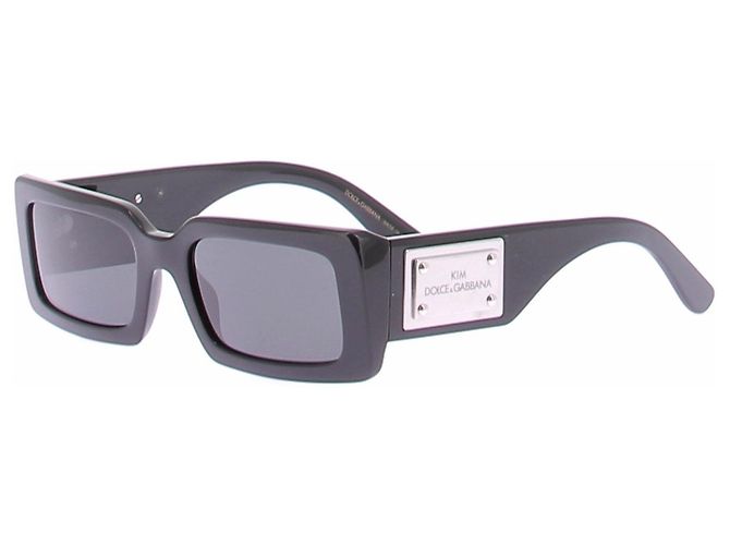 Dolce & Gabbana Gafas de sol rectangulares negras Kim Negro