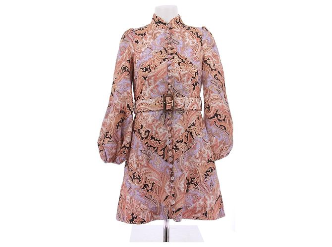 Zimmermann Botanica Chevron Kleid Pink