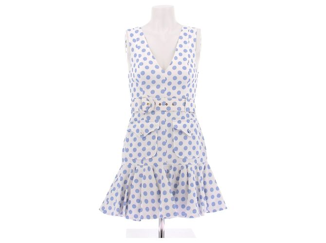 Zimmermann Abito a pois blu e bianco