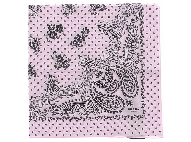 Prada Pañuelo de batista estampado Rosa
