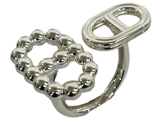 Ring Hermès Anillo banda Hermes Chaine d'Ancre Plata