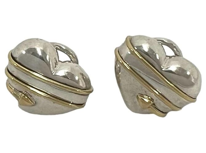 Tiffany & Co Orecchini Tiffany Vintage Heart Arrow Argento D'oro
