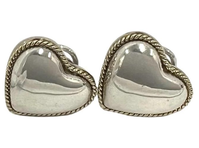 Tiffany & Co Orecchini Tiffany Vintage Heart Twist Argento D'oro