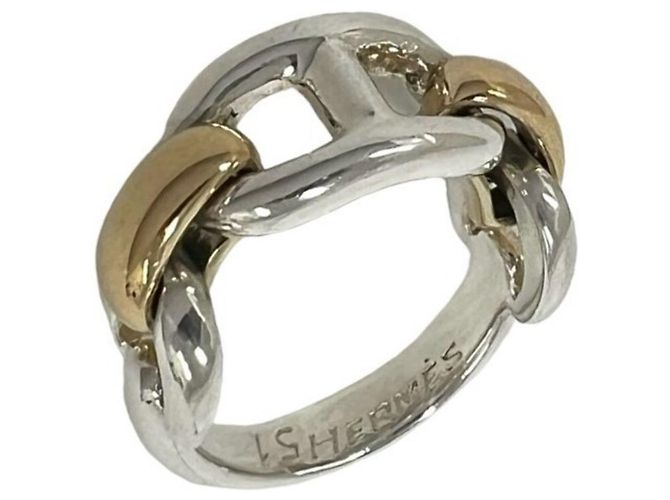 Hermès Hermes Chaine d'Ancre Ring Silber Golden