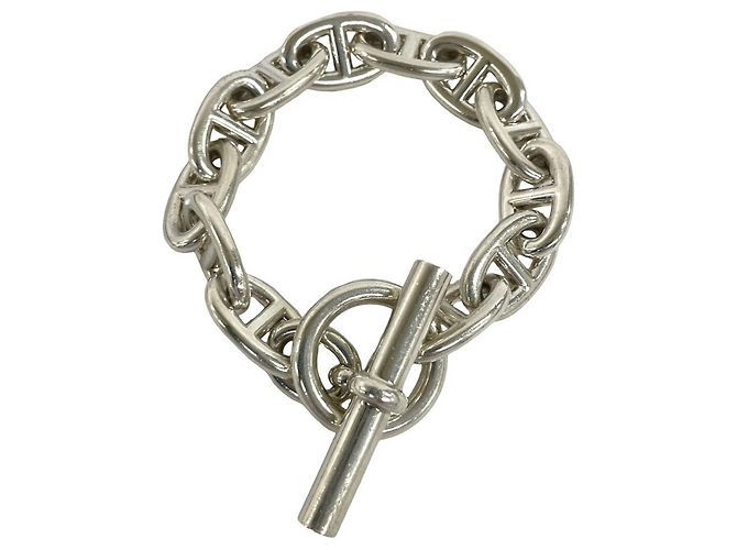 Hermès Bracciale con Charms Hermes Chaine d'Ancre TGM Argento