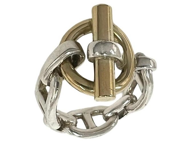 Ring Hermès Anello Combination Chaine d'Ancre HERMES Argento D'oro