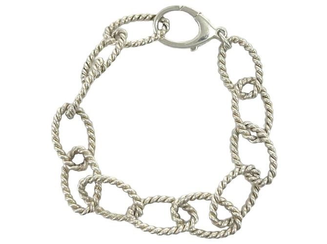 Tiffany & Co Bracciale Tiffany Vintage Oval Link Twist Argento