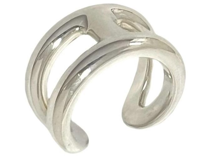 Hermès Hermes Osmo's PM Silver Band Ring Silber