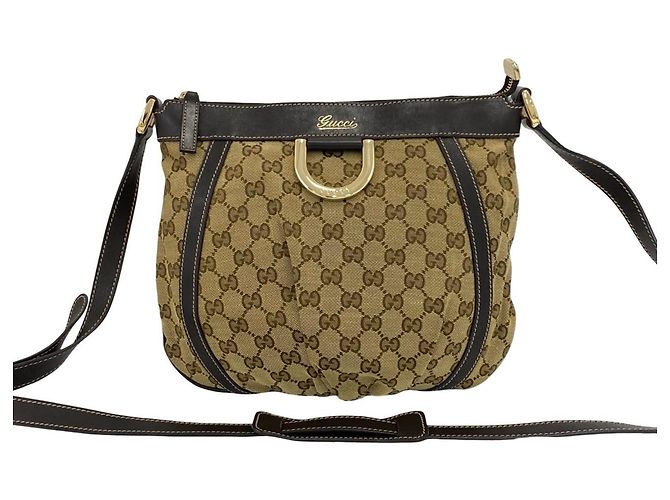 Gucci Abbey Logo Hardware Schultertasche Braun