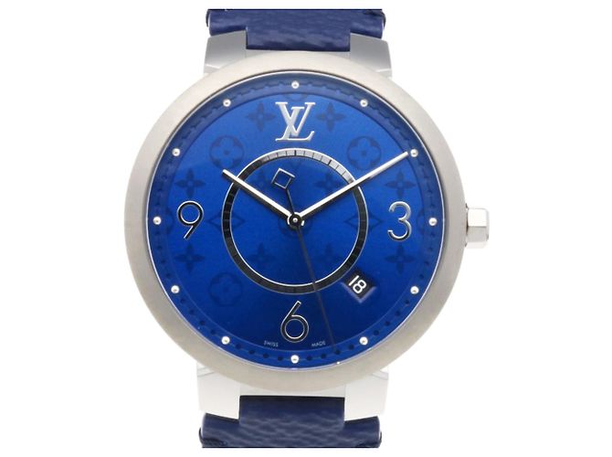 Relógio Louis Vuitton Tambour Slim Monogram Cobalt GM