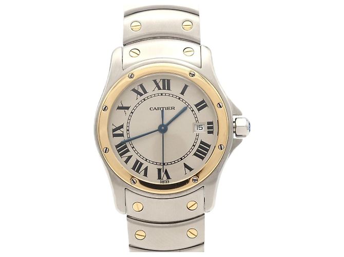 Cartier Santos Round MM Two-Tone Quartz Uhr