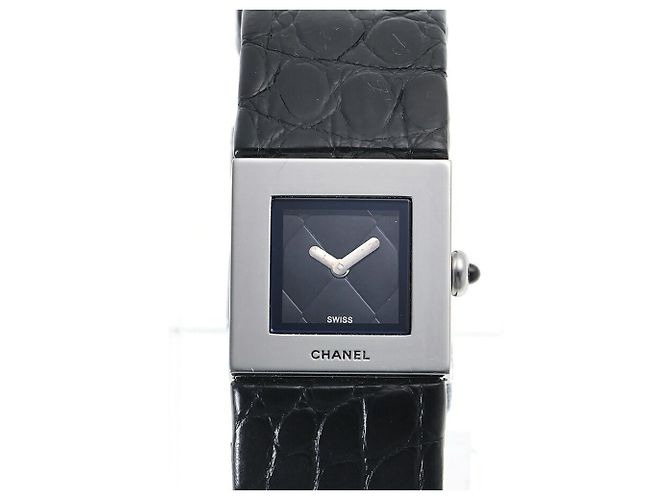 Relógio de Quartzo Chanel Matelassé H0116 Preto