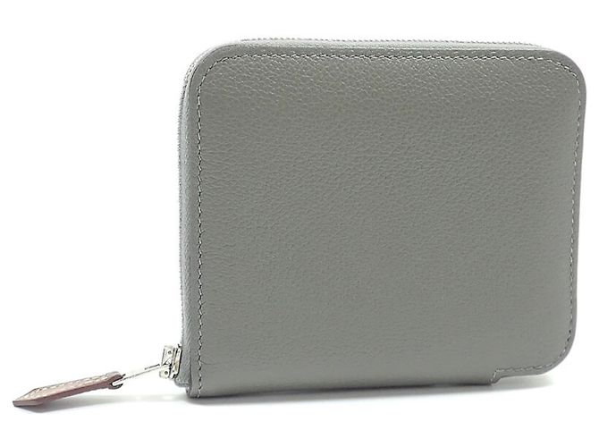 Hermès Monedero Hermes Azap Compact de seda Gris