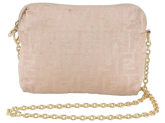 Borsa a tracolla Fendi Zucca Chain Rosa