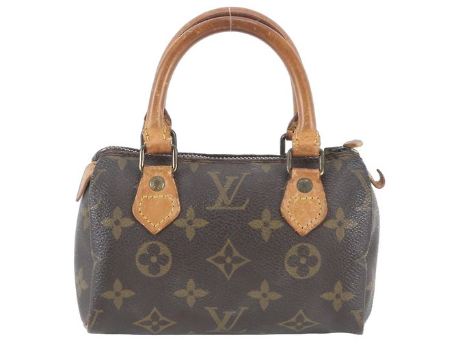 Bolsa de mão Louis Vuitton Monogram Mini Speedy Marrom