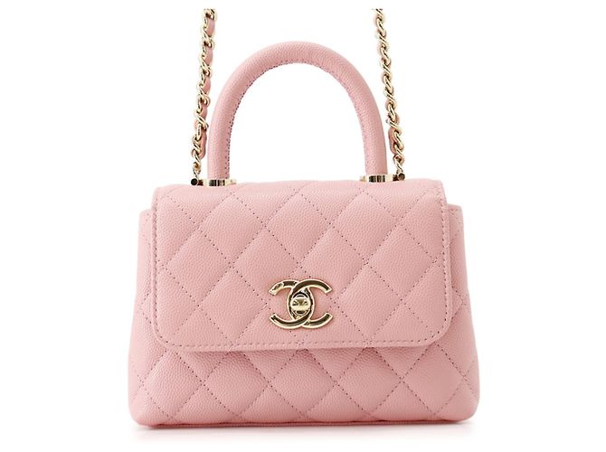 Coco Handle Mini borsa Chanel Matelassé Rosa