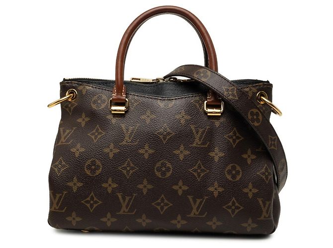 Sac à main Louis Vuitton Monogram Pallas BB Marron Noir Monogramme