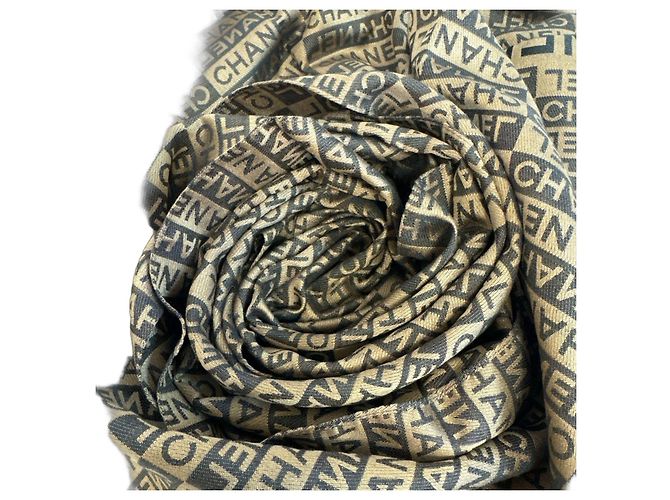Chanel Silk Stole Brown