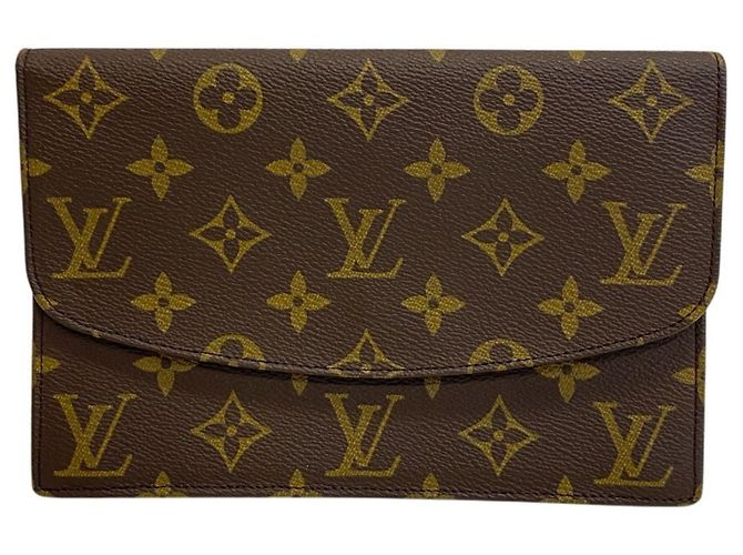 Bolso de mano Louis Vuitton Monogram de piel Castaño